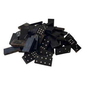 Vintage Pressman Wooden dominoes, 52 total, crafts, display